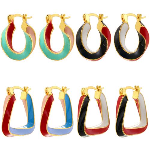 Brass Leverback Earring, plated, different styles for choice & for woman & enamel, more colors for choice, Sold By Pair