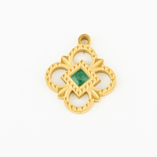 Edelstahl Schmuck Anhänger, 304 Edelstahl, DIY & Emaille, Goldfarbe, 10PCs/Menge, verkauft von Menge