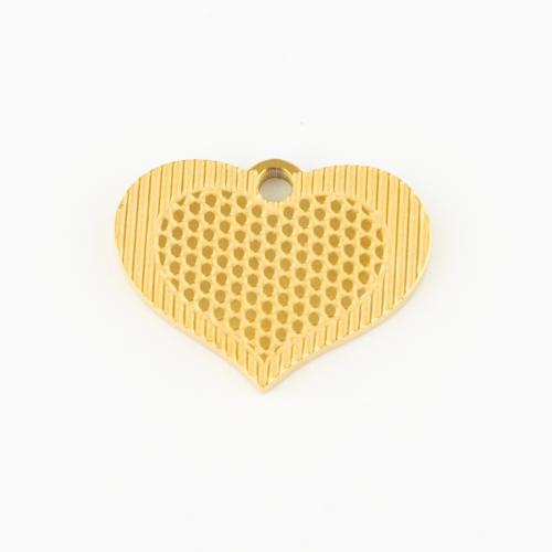 Stainless Steel Heart Pendants, 304 Stainless Steel, Vacuum Ion Plating, DIY, gold, 10PCs/Lot, Sold By Lot