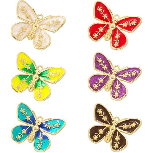 Brass Jewelry Pendants, Butterfly, plated, DIY & enamel, more colors for choice, Sold By PC