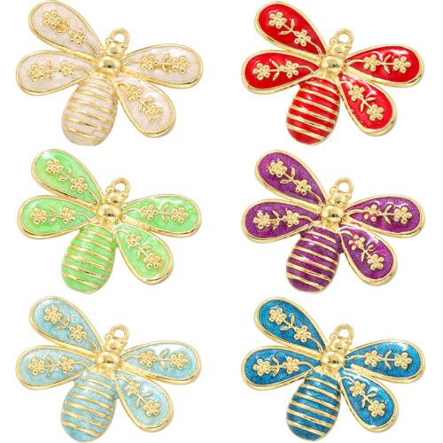 Brass Jewelry Pendants, Bee, plated, DIY & enamel, more colors for choice, Sold By PC