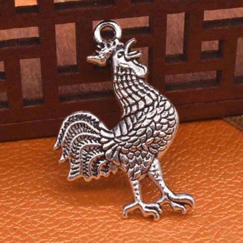 Tibetan Style Animal Pendants, Chicken, antique silver color plated, DIY, 20x31mm, 100PCs/Bag, Sold By Bag