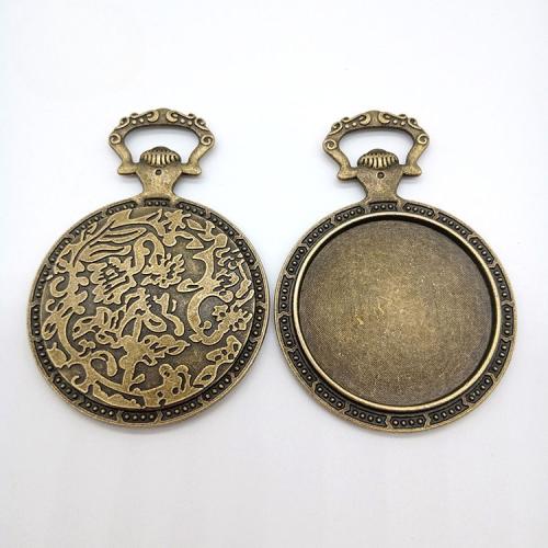 Tibetan Style Pendant Cabochon Setting, antique bronze color plated, DIY, 35mm, 100PCs/Bag, Sold By Bag