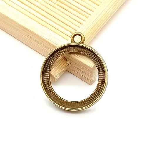 Tibetan Style Pendant Cabochon Setting, Round, antique bronze color plated, DIY, 20mm, 100PCs/Bag, Sold By Bag