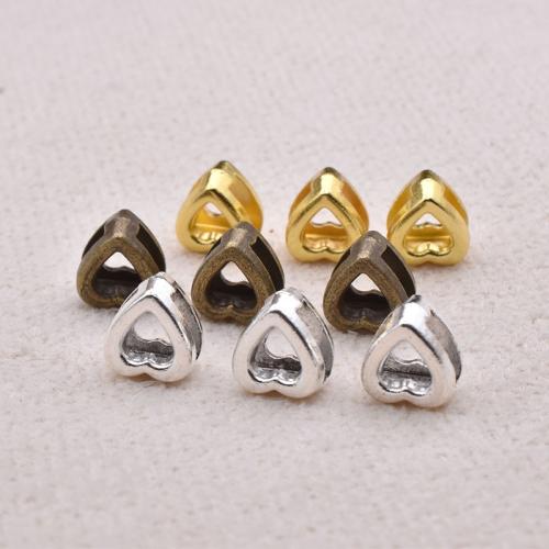 Tibetan Style Heart Beads, plated, DIY, more colors for choice, 9x8x5.50mm, 100PCs/Bag, Sold By Bag