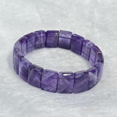 Amethyst Bracelet, Geometrical Pattern, polished, fashion jewelry & Unisex, Length:Approx 6-7 Inch, Sold By PC