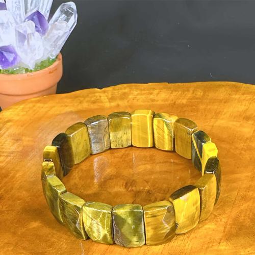 Gemstone Bracelet, Geometrical Pattern, polished, different materials for choice & Unisex, Length:Approx 6-8 Inch, Sold By PC