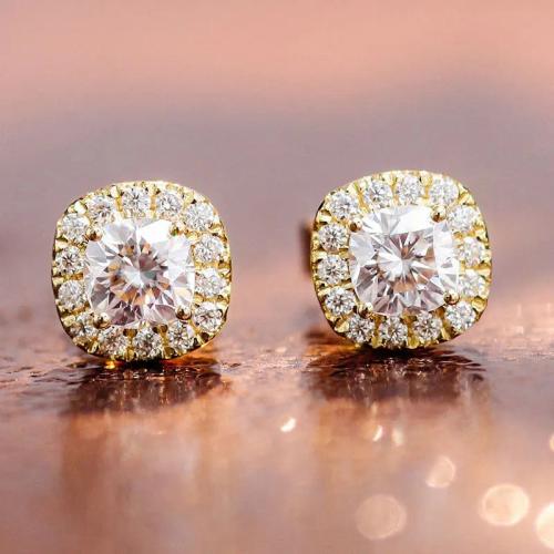 Cubic Zirconia Micro Pave Brass Earring, plated, fashion jewelry & micro pave cubic zirconia & for woman, more colors for choice, Sold By Pair