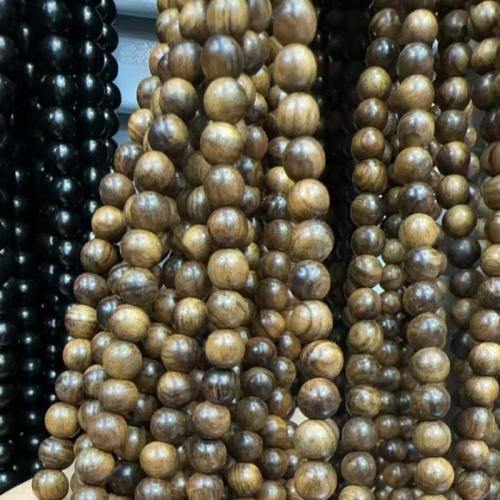 Wood Beads, Sandalwood, polished, Buddhist jewelry, more colors for choice, 6mm, Sold By Strand