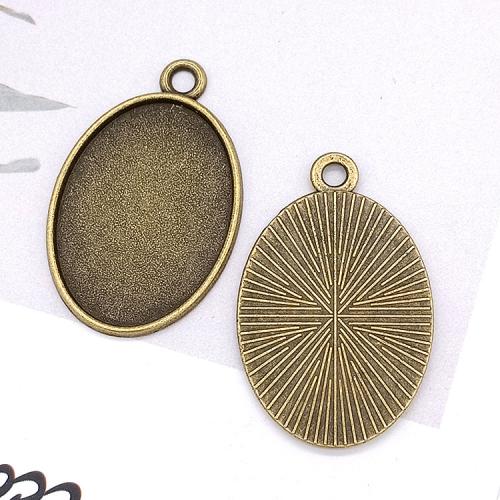 Tibetan Style Pendant Cabochon Setting, antique bronze color plated, DIY, 18x25mm, 100PCs/Bag, Sold By Bag