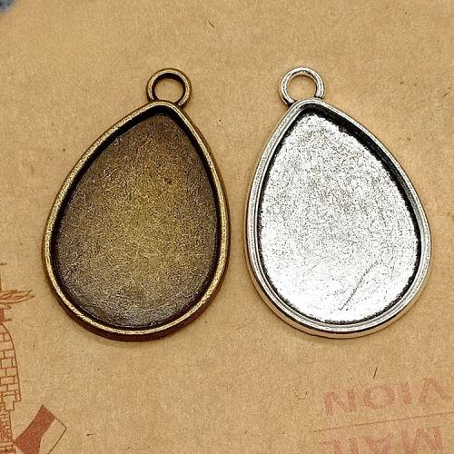 Tibetan Style Pendant Cabochon Setting, Teardrop, plated, DIY, more colors for choice, 18x25mm, 100PCs/Bag, Sold By Bag