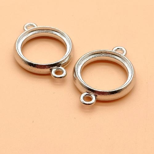 Tibetan Style Connector Setting, Round, plated, DIY & 1/1 loop, more colors for choice, 18mm, 100PCs/Bag, Sold By Bag