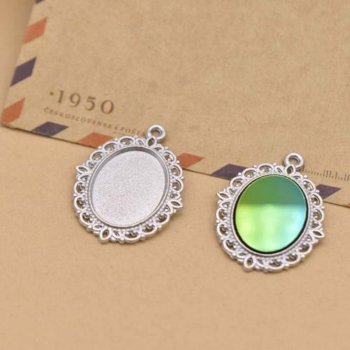 Tibetan Style Pendant Cabochon Setting, plated, DIY, more colors for choice, 13x18mm, 100PCs/Bag, Sold By Bag