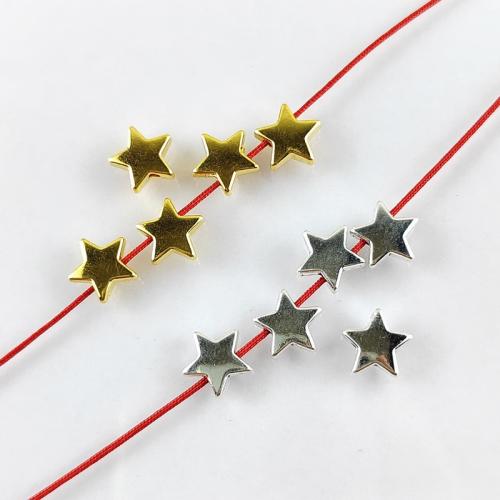 Tibetan Style Jewelry Beads, Star, plated, DIY, more colors for choice, 9x9mm, 100PCs/Bag, Sold By Bag