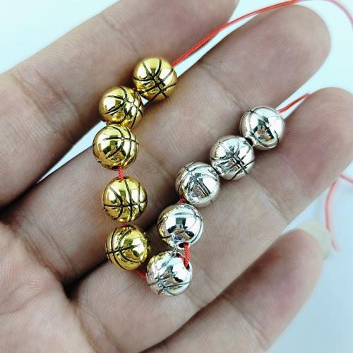 Tibetan Style Jewelry Beads, Basketball, plated, DIY, more colors for choice, 10mm, 100PCs/Bag, Sold By Bag