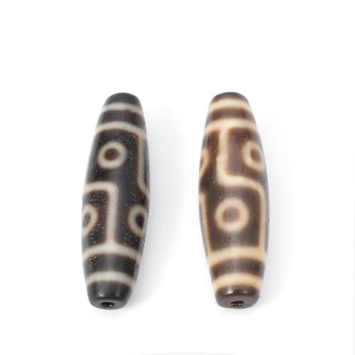 Natural Tibetan Agate Dzi Beads, DIY, 12x38mm, Sold By PC