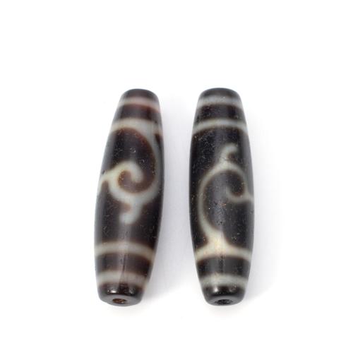 Natural Tibetan Agate Dzi Beads, DIY, 12x38mm, Sold By PC