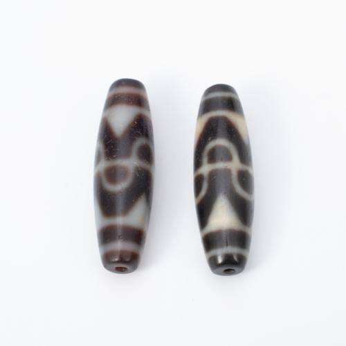 Natural Tibetan Agate Dzi Beads, DIY, 12x38mm, Sold By PC