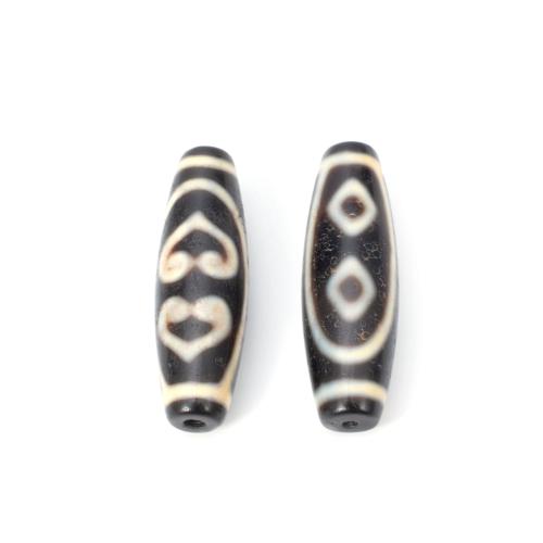 Natural Tibetan Agate Dzi Beads, DIY, 12x38mm, Sold By PC