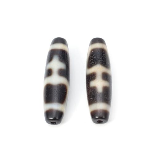 Natural Tibetan Agate Dzi Beads, DIY, 12x38mm, Sold By PC