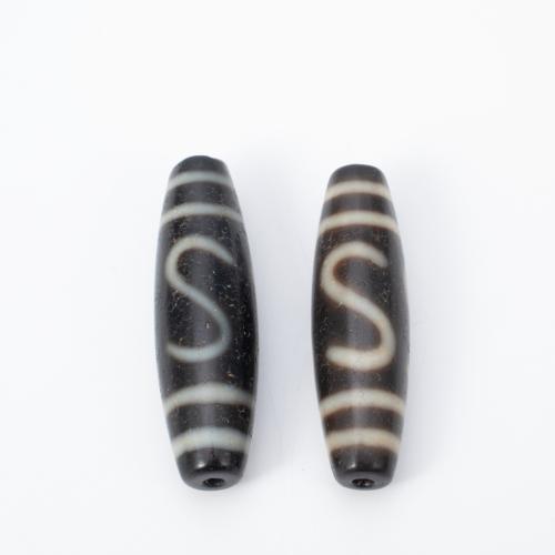 Natural Tibetan Agate Dzi Beads, DIY, 12x38mm, Sold By PC