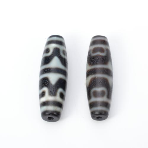 Natural Tibetan Agate Dzi Beads, DIY, 12x38mm, Sold By PC