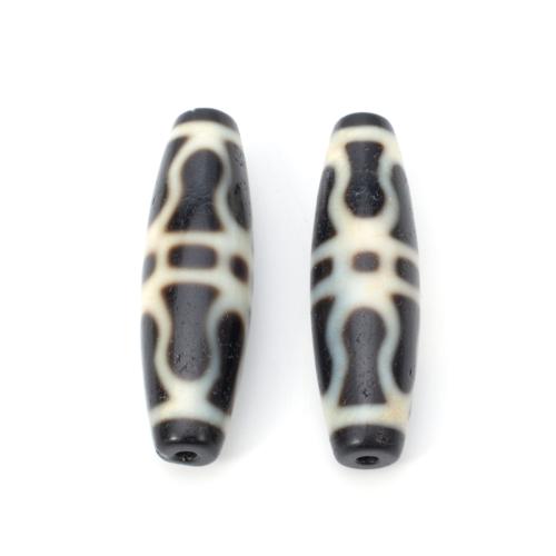 Natural Tibetan Agate Dzi Beads, DIY, 12x38mm, Sold By PC