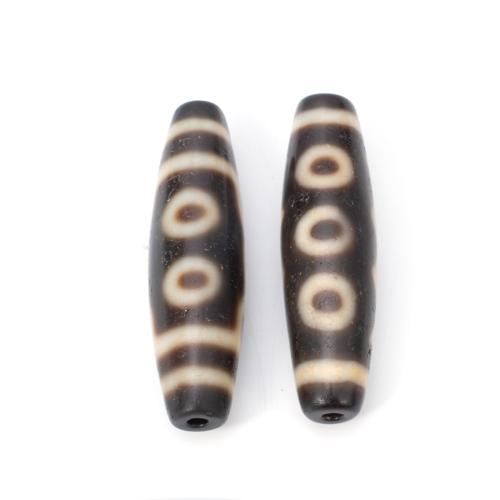 Natural Tibetan Agate Dzi Beads, DIY, 12x38mm, Sold By PC