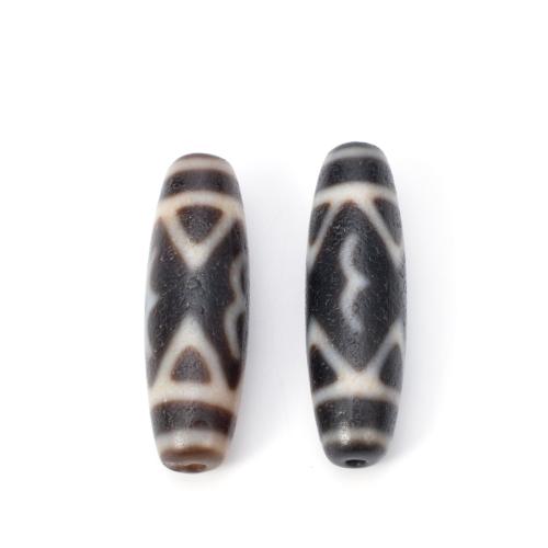 Natural Tibetan Agate Dzi Beads, DIY, 12x38mm, Sold By PC