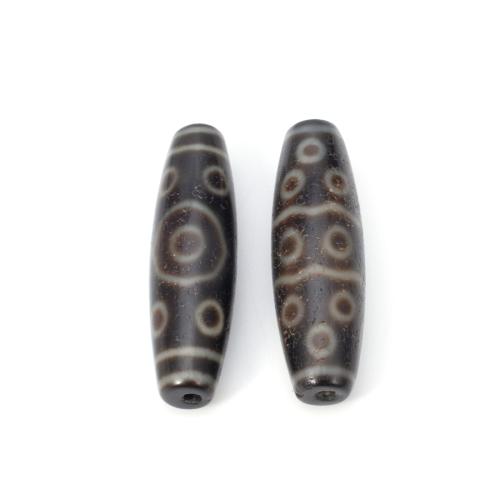 Natural Tibetan Agate Dzi Beads, DIY, 12x38mm, Sold By PC