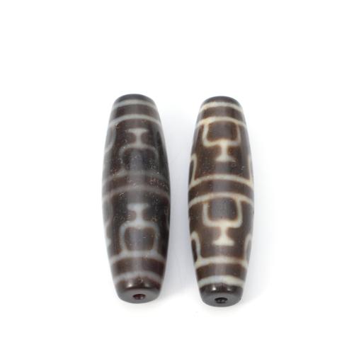 Natural Tibetan Agate Dzi Beads, DIY, 12x38mm, Sold By PC