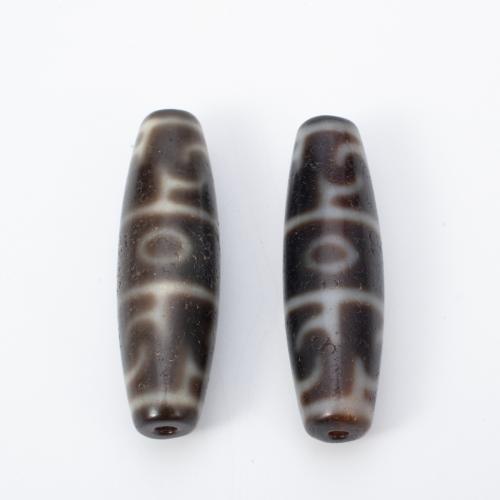 Natural Tibetan Agate Dzi Beads, DIY, 12x38mm, Sold By PC