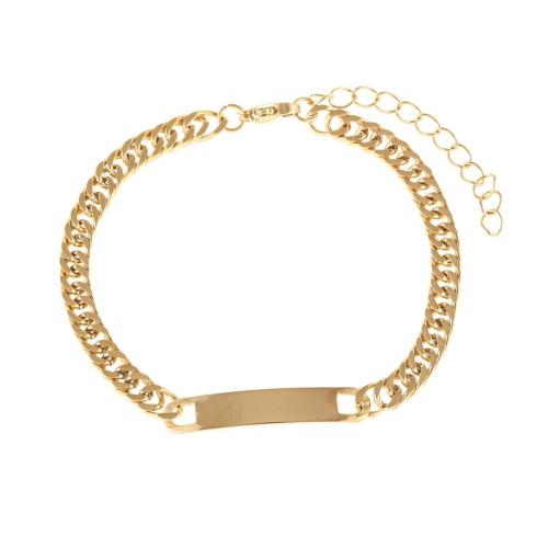 Edelstahl Schmuck Armband, 304 Edelstahl, mit Verlängerungskettchen von 5cm, plattiert, unisex & verschiedene Stile für Wahl, goldfarben, Länge:ca. 18 cm, verkauft von PC