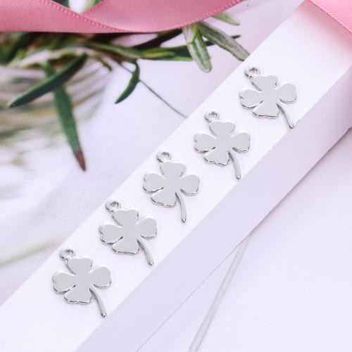 Tibetan Style Clover Pendant, Four Leaf Clover, plated, DIY, 20x12mm, 100PCs/Bag, Sold By Bag