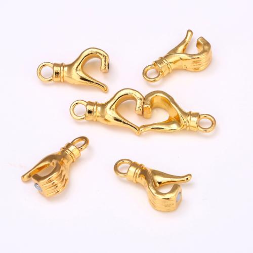 Tibetan Style Hand Pendants, plated, DIY & double-hole, more colors for choice, 45x14mm, 100PCs/Bag, Sold By Bag