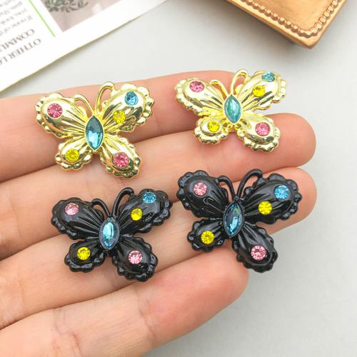 Tibetan Style Enamel Pendants, Butterfly, plated, DIY, more colors for choice, 24x20mm, 100PCs/Bag, Sold By Bag