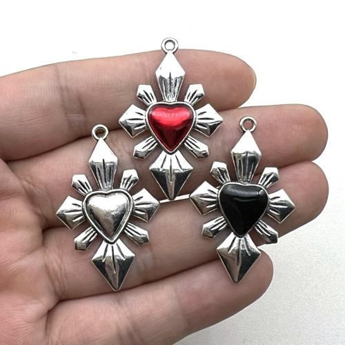 Tibetan Style émail Pendants, alliage de zinc, Placage, DIY, plus de couleurs à choisir, 39x25mm, 100PC/sac, Vendu par sac