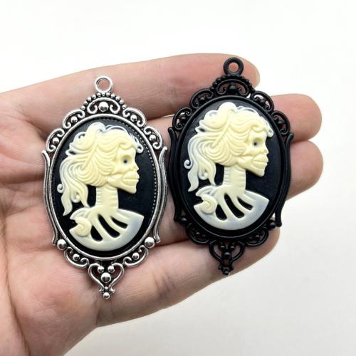 Tibetan Style Pendants, plated, DIY, more colors for choice, 65x38mm, 100PCs/Bag, Sold By Bag