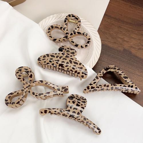 Hair Claw Clips, Plastic, Korean style & different size for choice & for woman, beige, Sold By PC