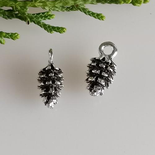 Tibetan Style Pendants, Pinecone, antique silver color plated, DIY, nickel, lead & cadmium free, 8x15mm, Approx 100PCs/Bag, Sold By Bag