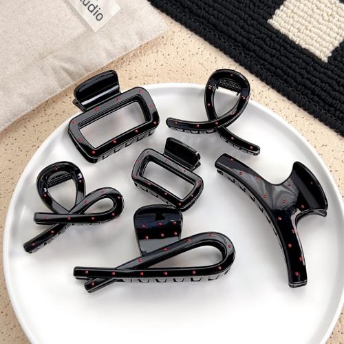 Hair Claw Clips, Plastic, Korean style & different size for choice & for woman, black, Sold By PC