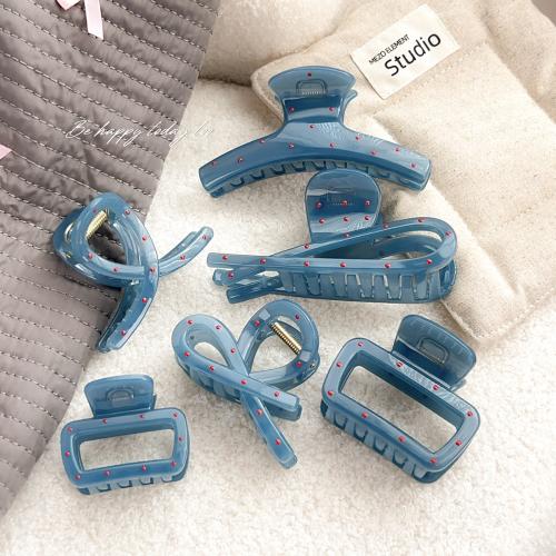 Hair Claw Clips, Plastic, Korean style & different size for choice & for woman, blue, Sold By PC