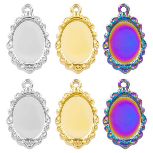 Stainless Steel Pendant Setting, 304 Stainless Steel, Vacuum Ion Plating, DIY, more colors for choice, 14x23mm, Inner Diameter:Approx 10x14mm, Sold By PC