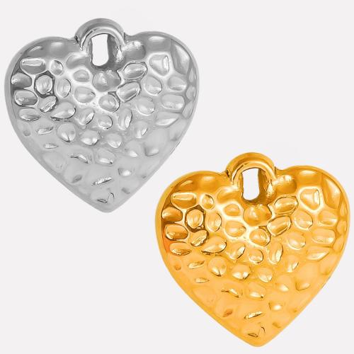 Stainless Steel Heart Pendants, 304 Stainless Steel, Vacuum Ion Plating, DIY, more colors for choice, 15x15mm, Sold By PC