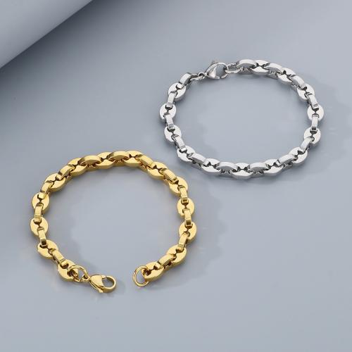 Bracelet d'acier titane, Placage, pour femme, plus de couleurs à choisir, Longueur:23 cm, Vendu par PC