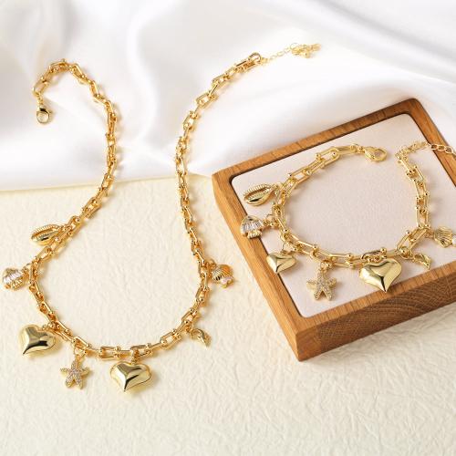 Micro cúbicos Circonia allanar sistemas de la joyería de cobre amarillo, metal, chapado en color dorado, diferentes estilos para la opción & micro arcilla de zirconia cúbica, dorado, libre de níquel, plomo & cadmio, Vendido por UD