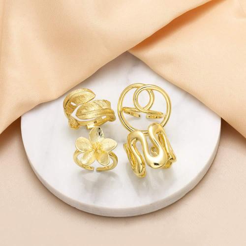 Brass Finger Ring, gold color plated, fashion jewelry & different styles for choice, golden, nickel, lead & cadmium free, Sold By PC