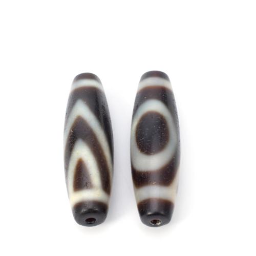 Natural Tibetan Agate Dzi Beads, DIY, 12x38mm, Sold By PC