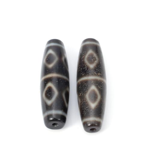 Natural Tibetan Agate Dzi Beads, DIY, 12x38mm, Sold By PC