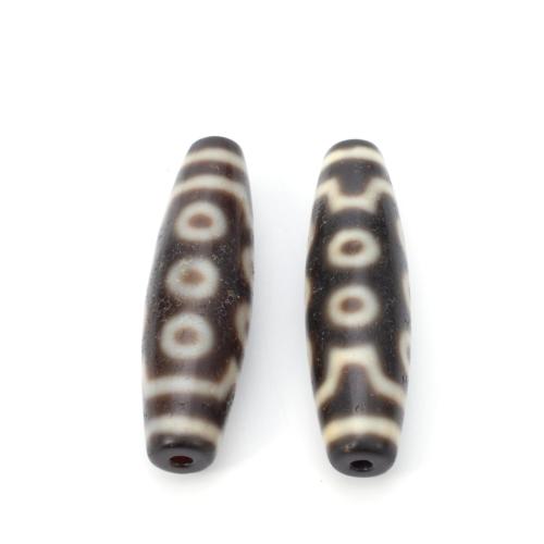 Natural Tibetan Agate Dzi Beads, DIY, 12x38mm, Sold By PC